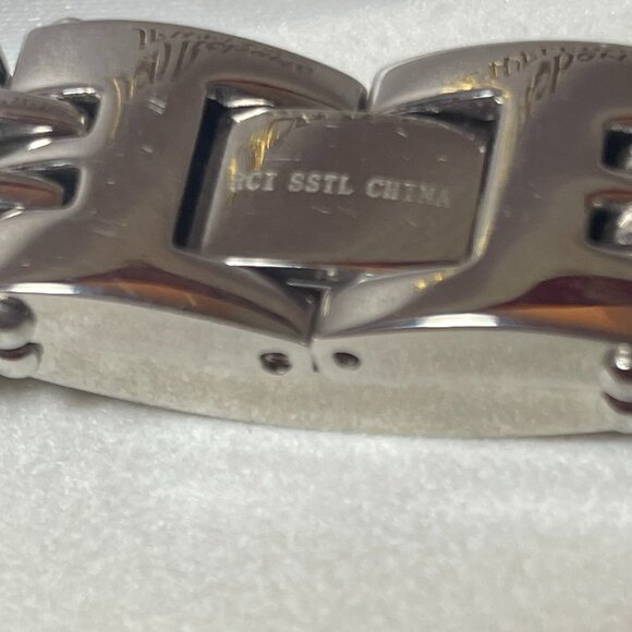 Men's Stainless Steel Bracelet-Don Roberto, Black Inlay - Picture 2 of 9